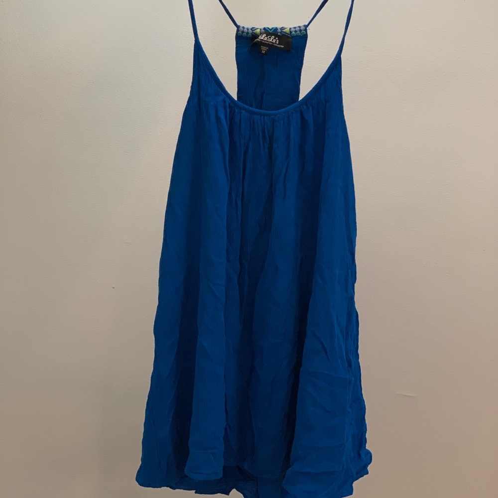 LULUS COBALT BLUE MINI DRESS / COVERUP